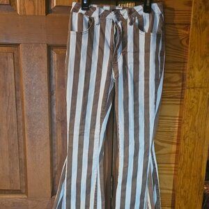 Brown striped jeans